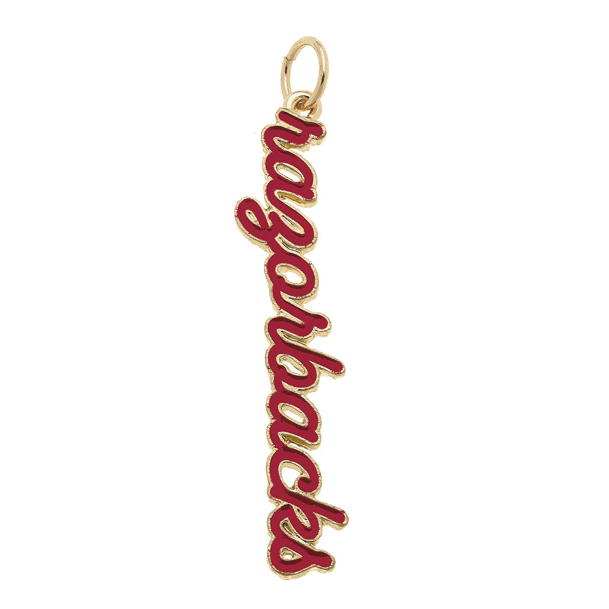 Canvas - Razorbacks Enamel Script Charm