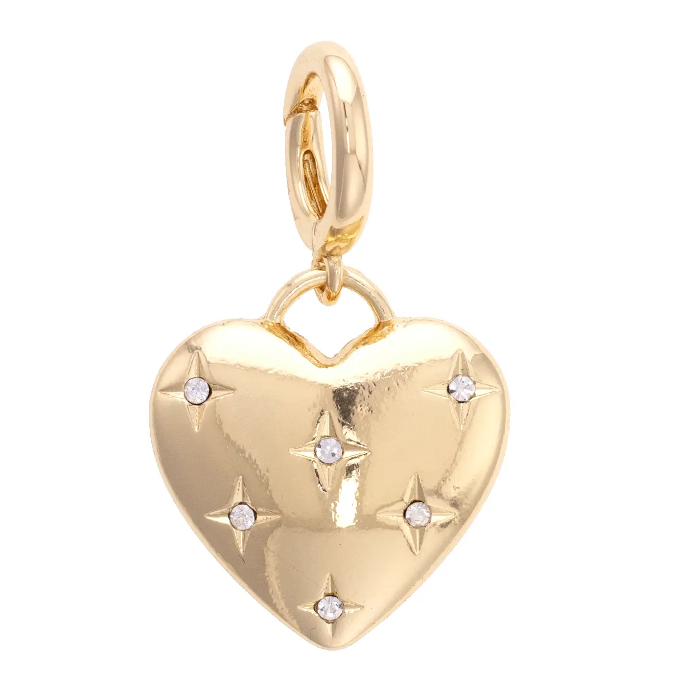 Canvas - Rhinestone Heart Charm