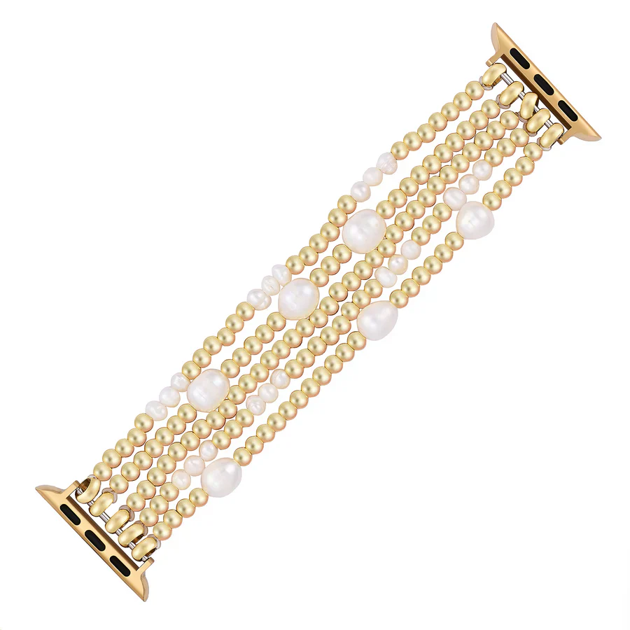Cape Diablo - Apple Watch Strap, Stretch Gold & Pearl - Image 5