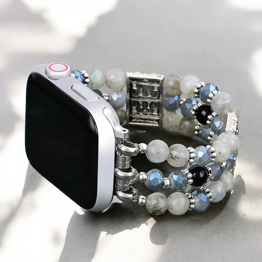 Cape Diablo - Apple Watch Strap, Stretch Artisanal Labradorite Indigo