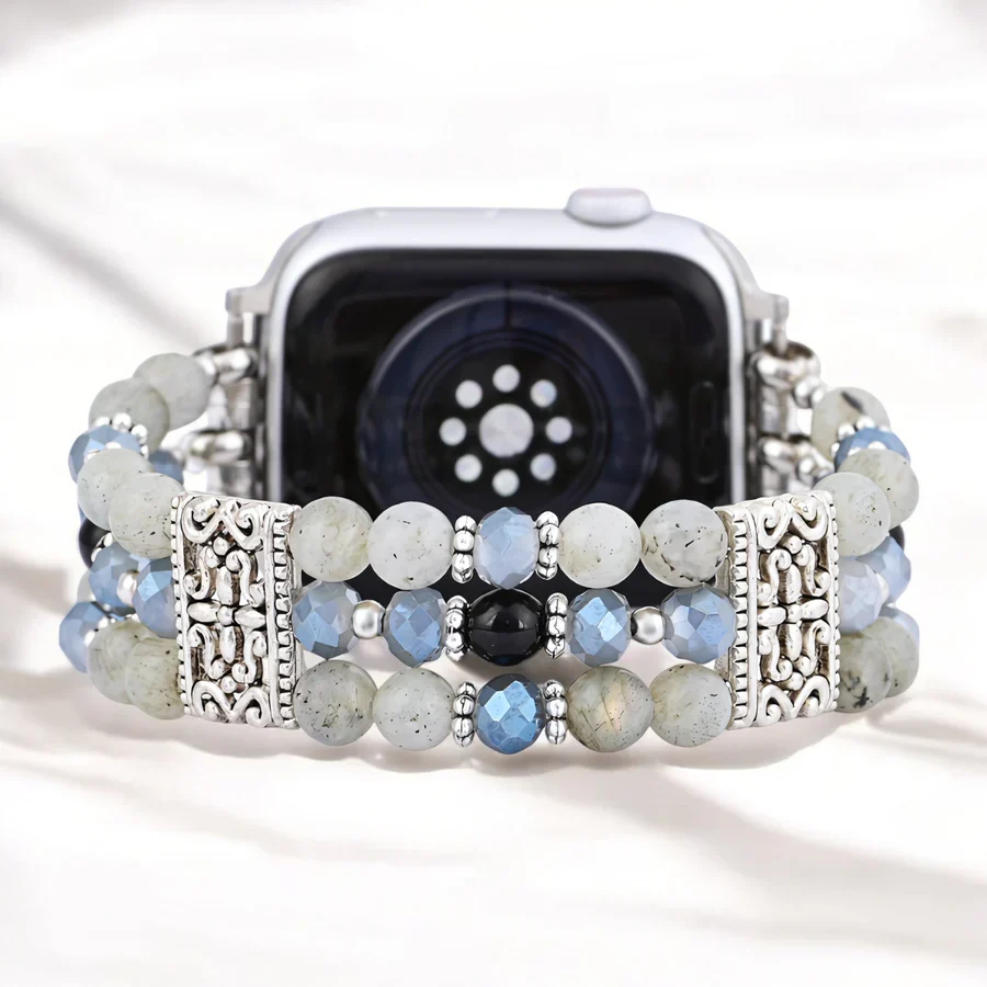 Cape Diablo - Apple Watch Strap, Stretch Artisanal Labradorite Indigo - Image 2