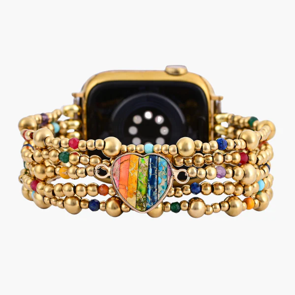 Cape Diablo - Apple Watch Strap, Stretch Golden Essence Heart - Image 4