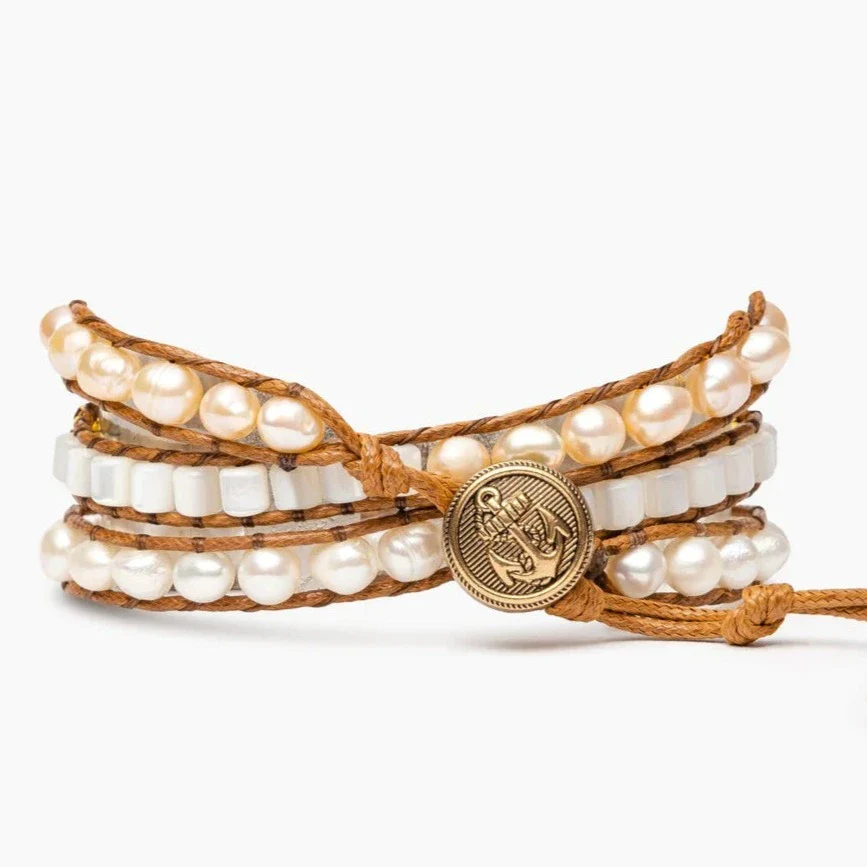 Cape Diablo - Apple Watch Wrap Strap, Graceful Freshwater Pearl - Image 3