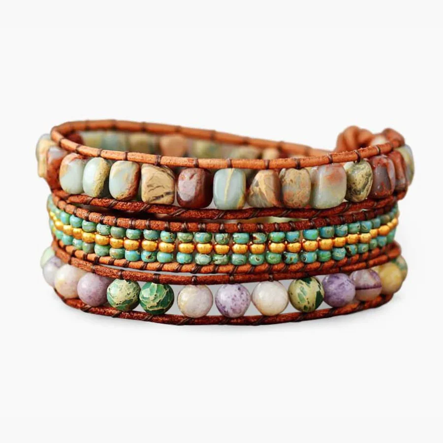 Cape Diablo - Beaded Wrap Bracelet, Bohemian Princess