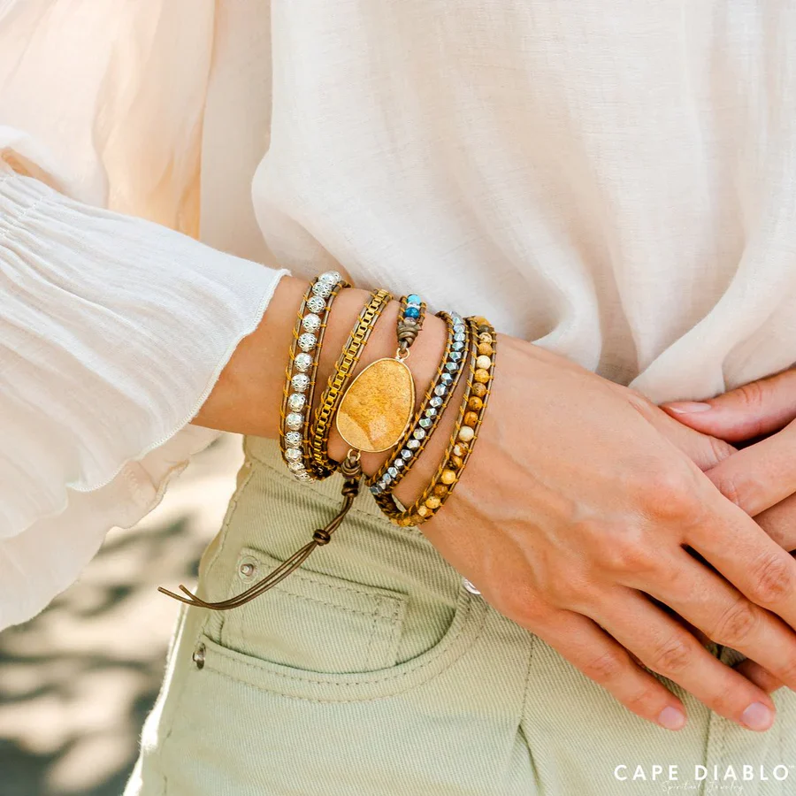 Cape Diablo - Beaded Wrap Bracelet, Earth Healing Energy - Image 2