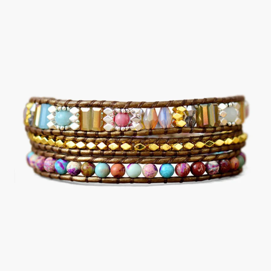 Cape Diablo - Beaded Wrap Bracelet, Imperial Protection
