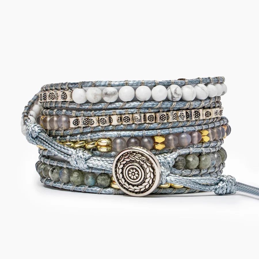 Cape Diablo - Beaded Wrap Bracelet, Rose Quartz Love - Image 2