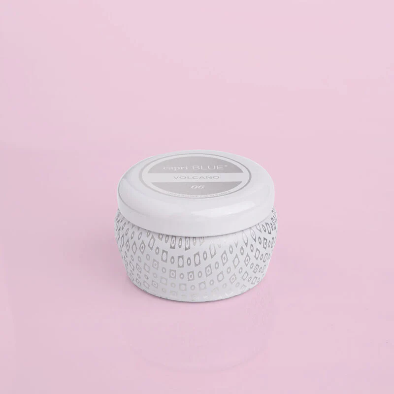 Capri Blue - Volcano Signature White Mini Tin Candle