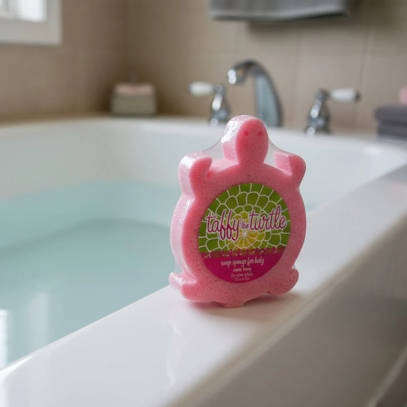 Caren - Taffy the Pink Turtle Soap Sponge