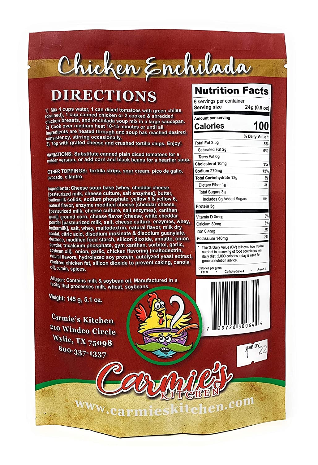 Carmie's Kitchen - Chicken Enchilada Soup Mix - Image 3