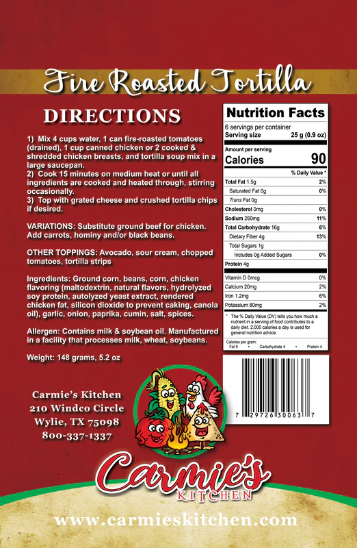 Carmie's Kitchen - Chicken Tortilla Soup Mix - Image 3