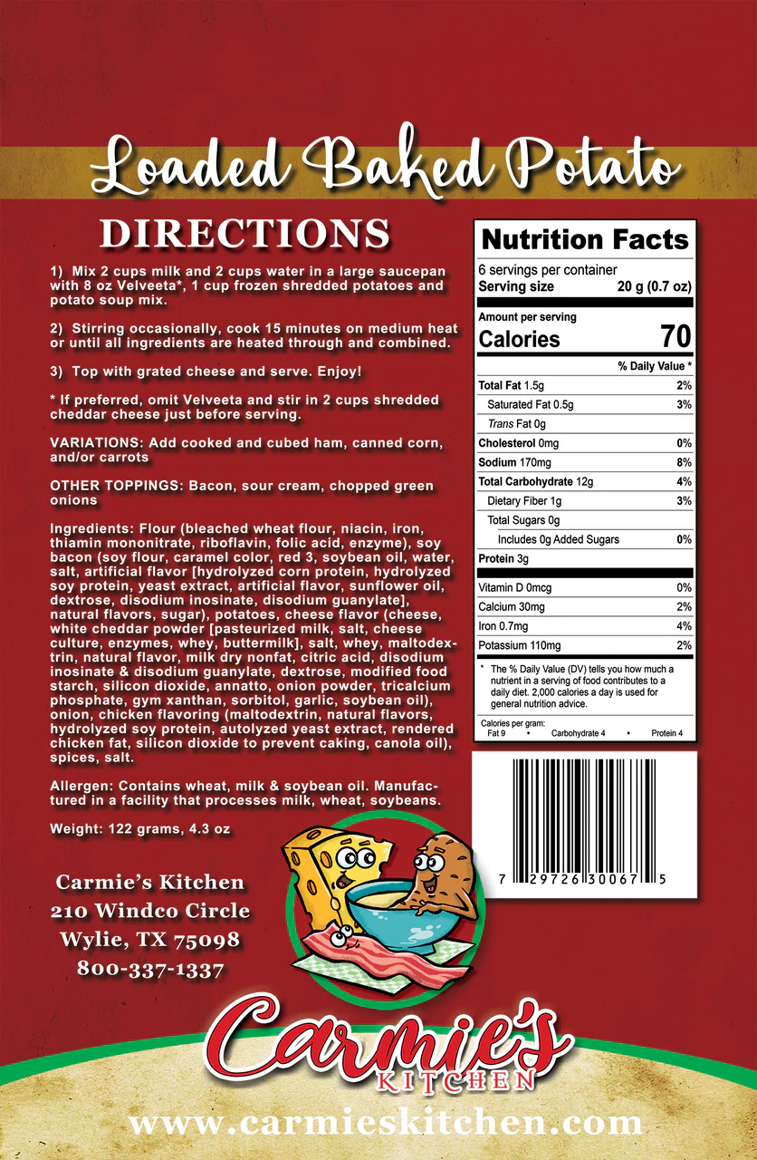 Carmie's Kitchen - Loaded Baked Potato Soup Mix - Image 3