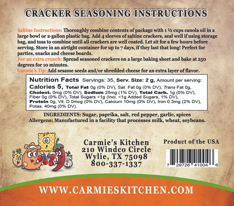 Carmie's Kitchen - Sweet & Spicy Cracker Seasoning Mix - Image 3