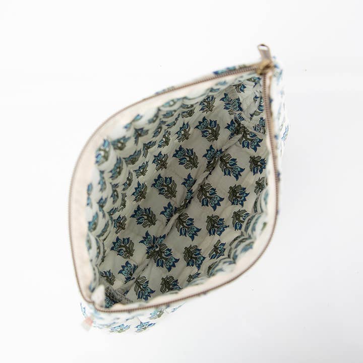 CB Station - Block Print Clutch, Aqua - Image 3