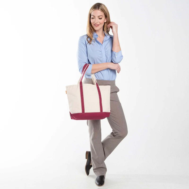 CB Station - Medium Classic Tote, Maroon - Image 3