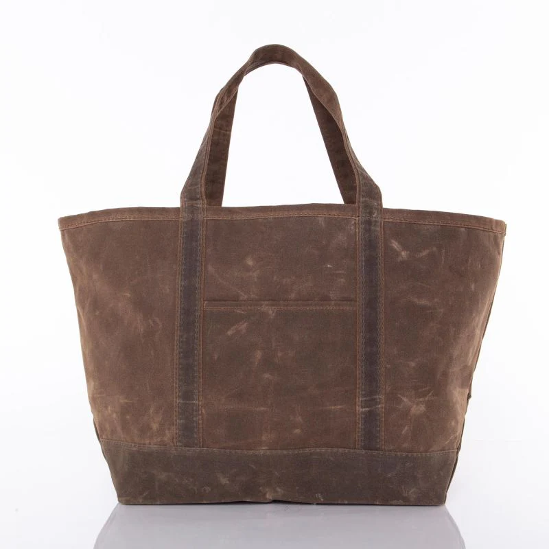 CB Station - Waxed Large Classic Tote, Khaki
