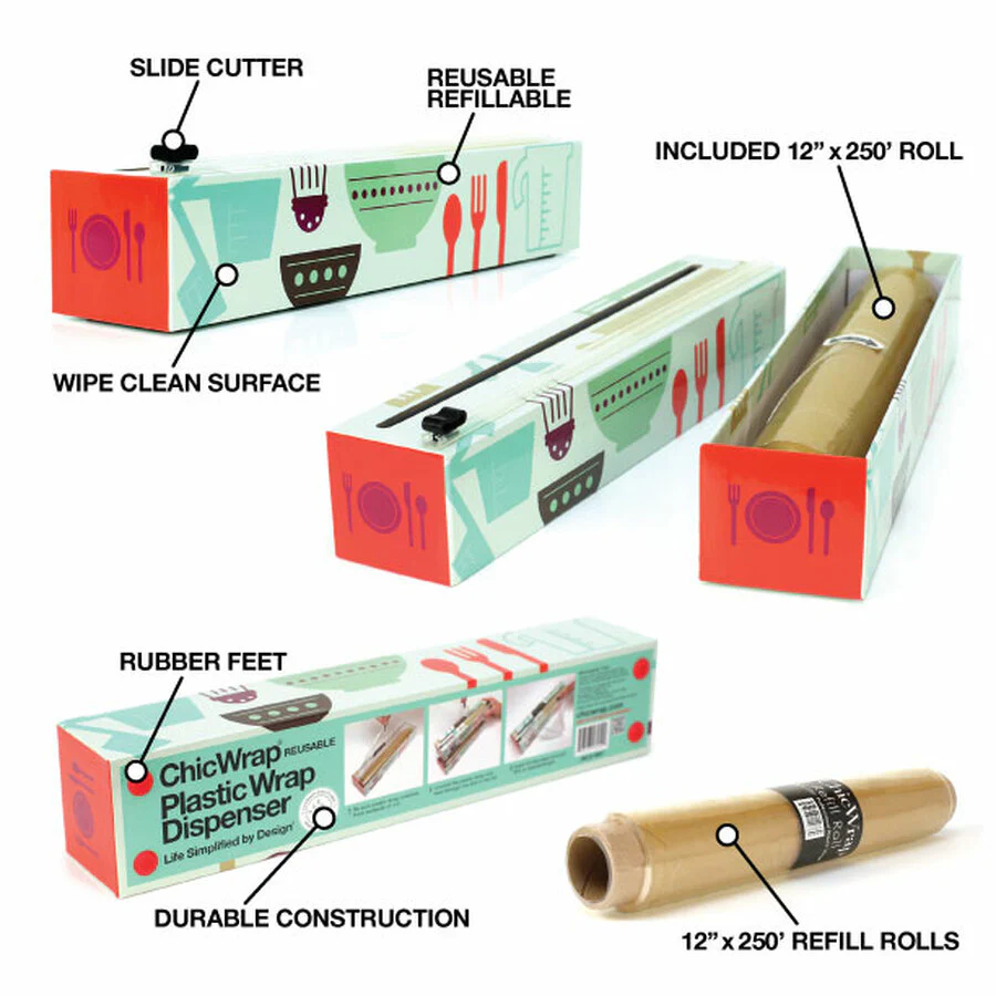 ChicWrap - Plastic Wrap Dispenser, Cook's Tools - Image 3