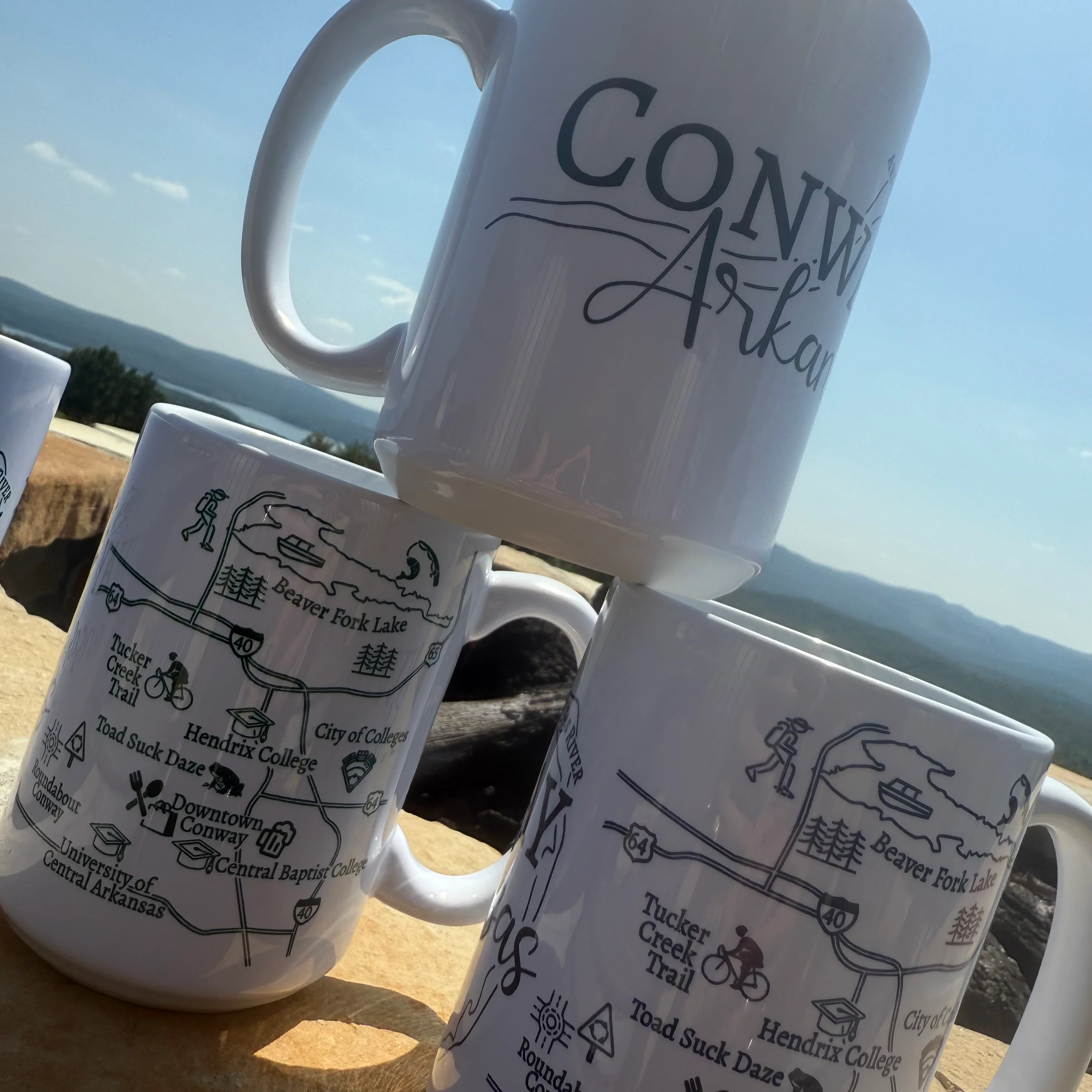Town Pride - Ceramic Conway Map Mug, Navy - Image 3