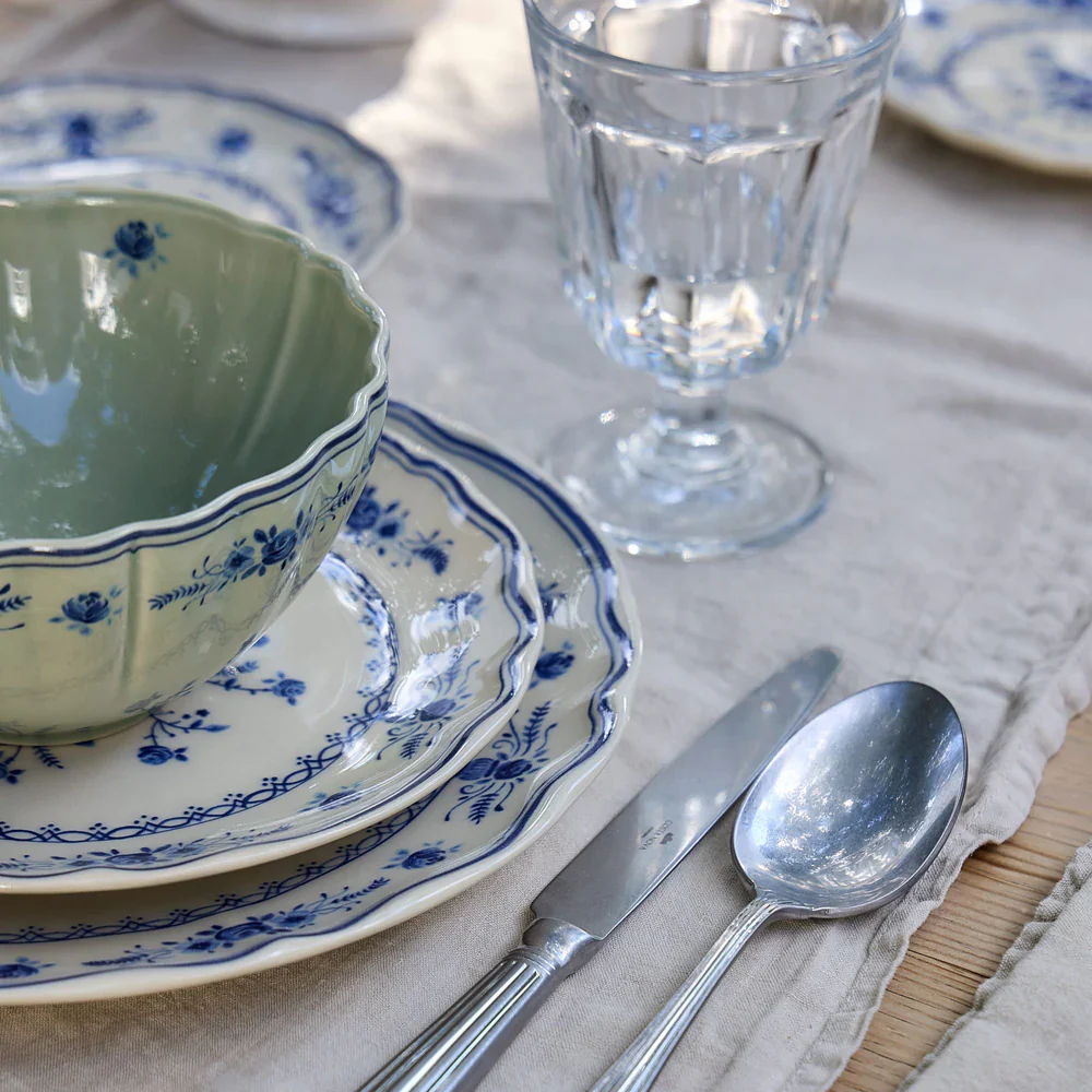 Costa Nova - Vila Cereal Bowl, Olive & Blue - Image 4