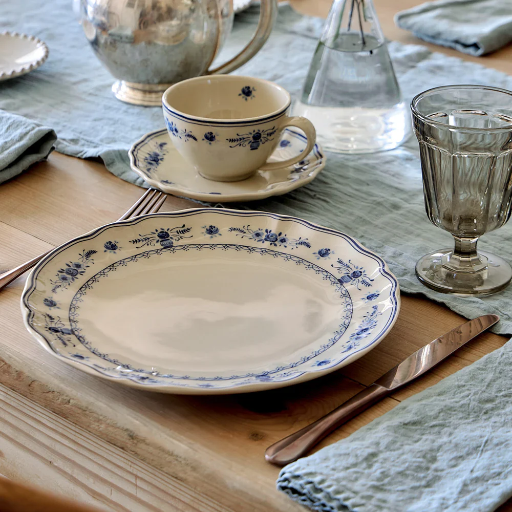 Costa Nova - Vila Dinner Plate, Beige & Blue - Image 3