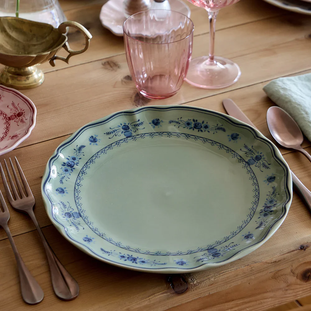 Costa Nova - Vila Dinner Plate, Olive & Blue - Image 3