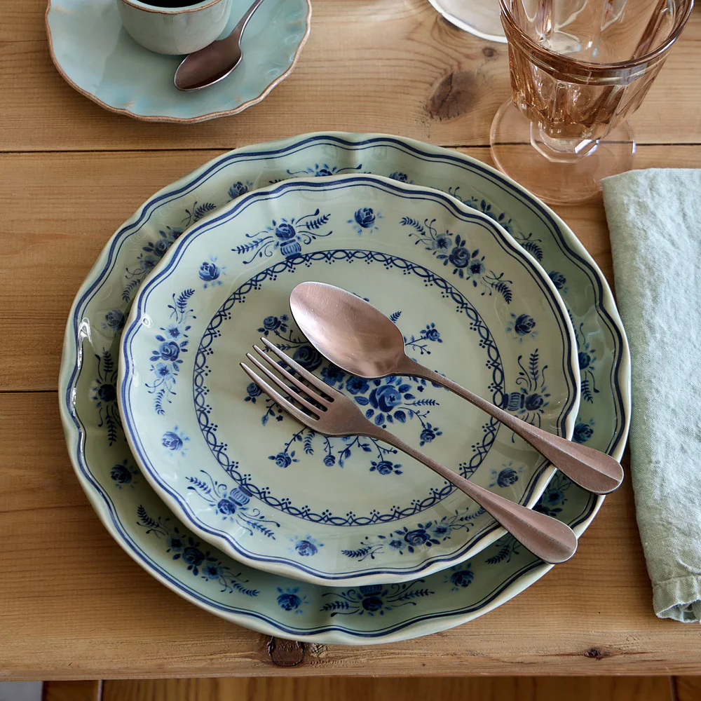Costa Nova - Vila Dinner Plate, Olive & Blue - Image 4