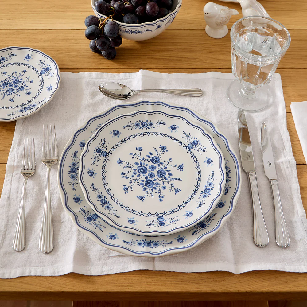 Costa Nova - Vila Dinner Plate, White & Blue - Image 3