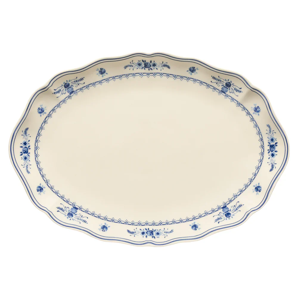 Costa Nova - Vila Oval Platter, Beige & Blue