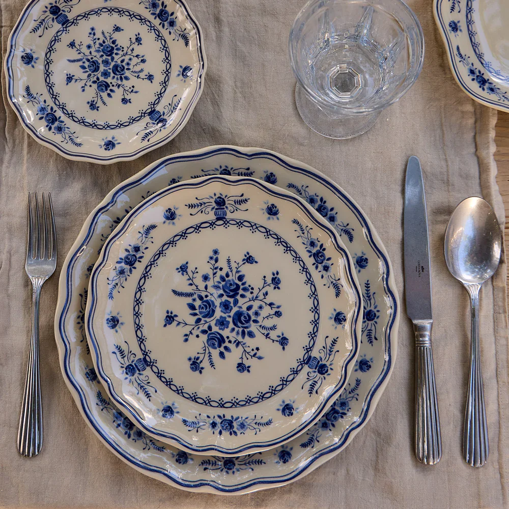 Costa Nova - Vila Salad Plate, Beige & Blue - Image 4