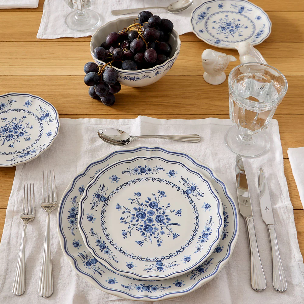 Costa Nova - Vila Salad Plate, White & Blue - Image 3