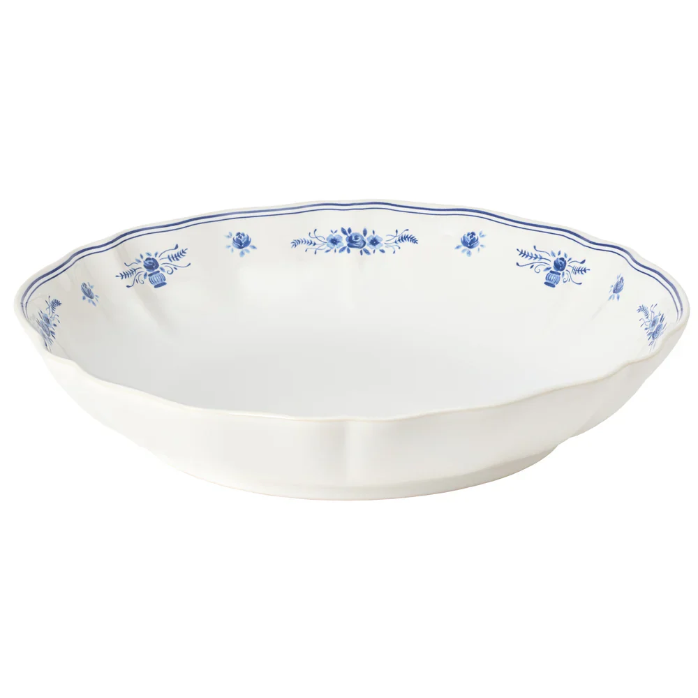 Costa Nova - Vila Serving Bowl, White & Blue