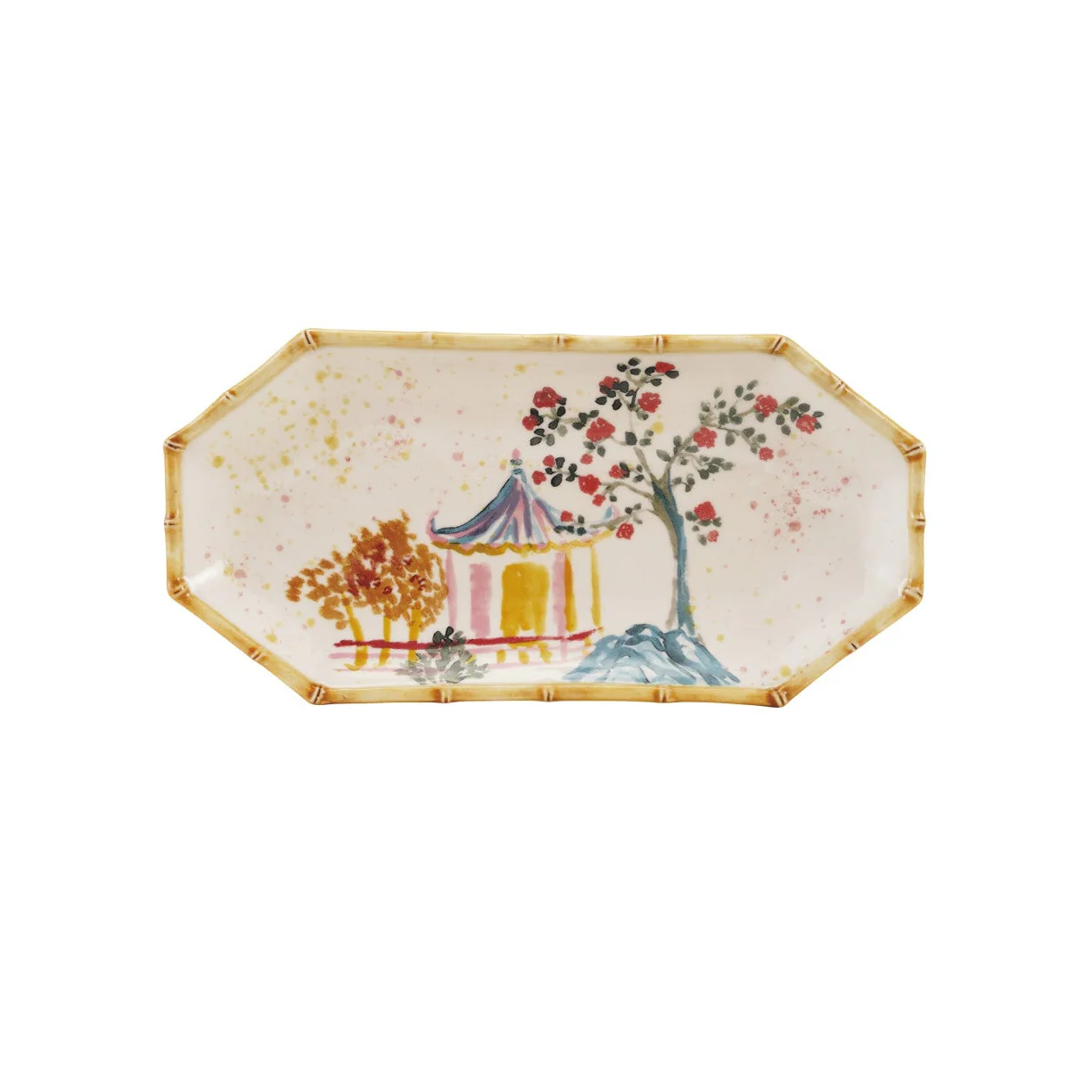 Creative Co-op - Bamboo Edge Stoneware Dish