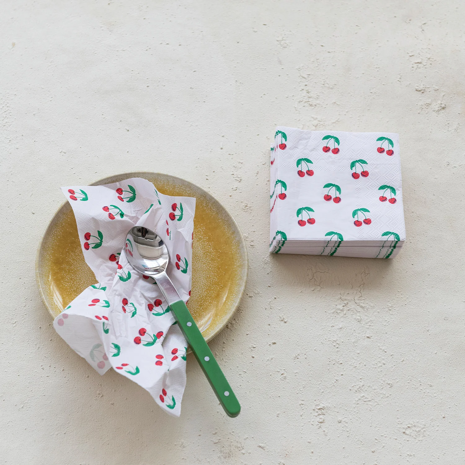Creative Co-op - Beverage Paper Napkins with Cherries