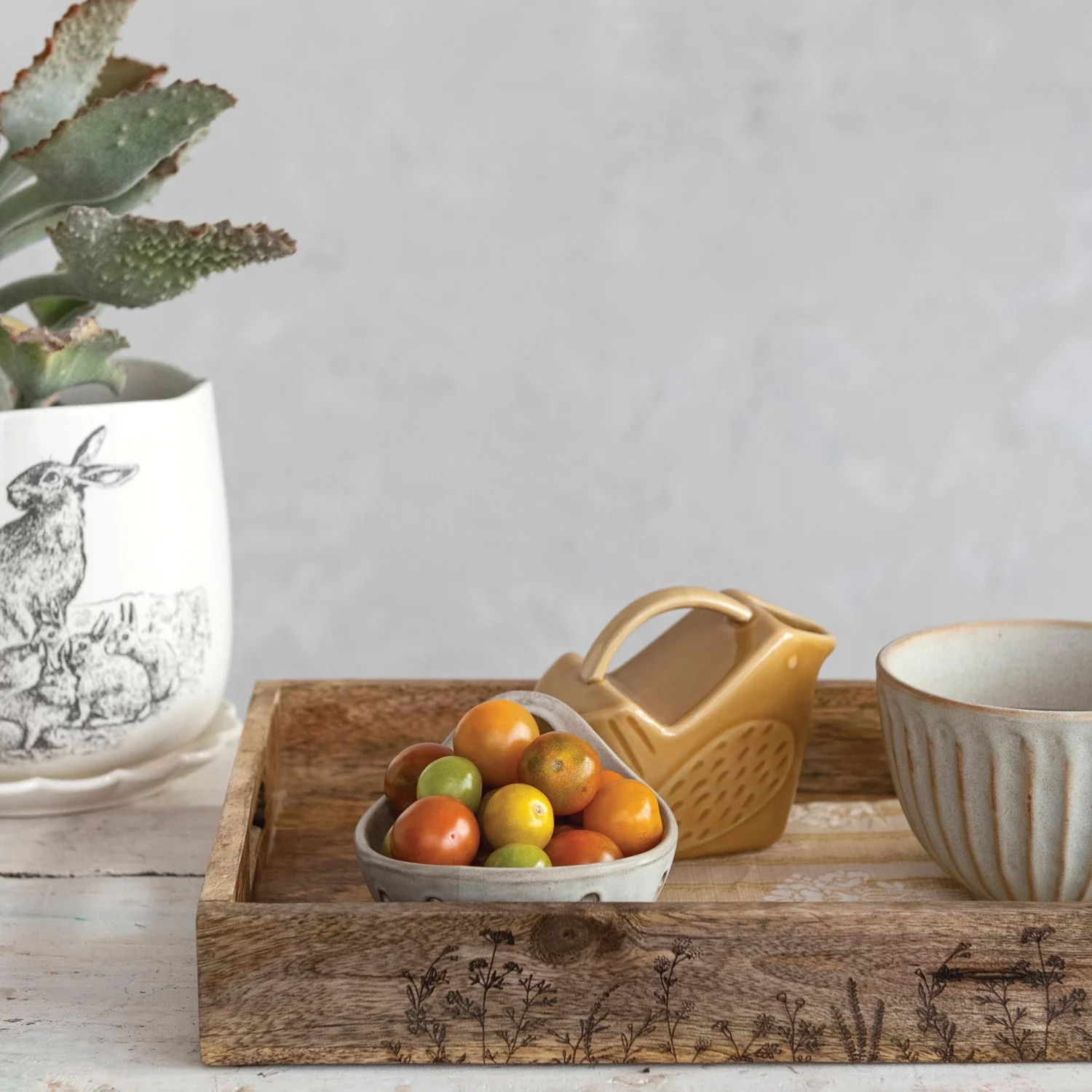 Creative Co-op - Bird Shaped Stoneware Creamer - Image 2