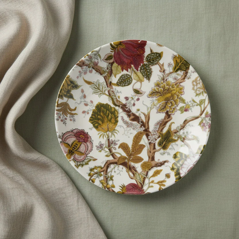Creative Co-op - Botanical Stoneware Plate - Image 6