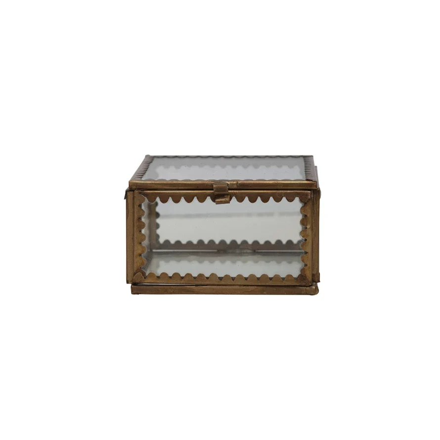 Creative Co-op - Brass & Glass Display Box