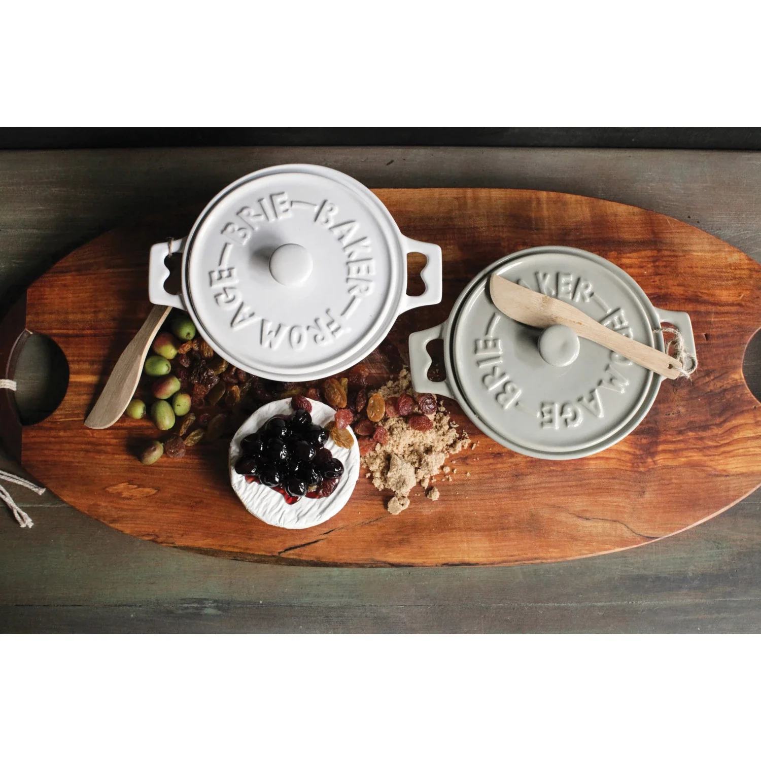 Creative Co-op - Brie Baker with Lid and Spreader - Image 2