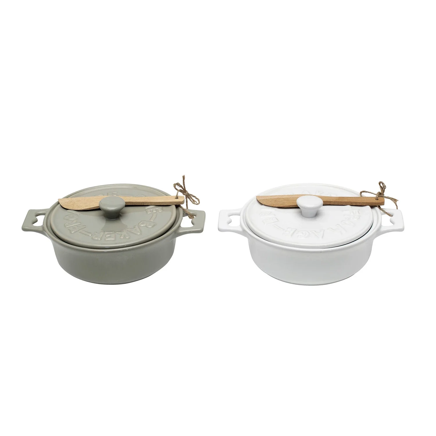 Creative Co-op - Brie Baker with Lid and Spreader - Image 3