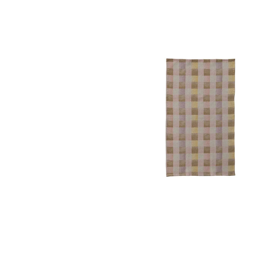 Creative Co-op - Checked Waffle Weave Tea Towel - Image 5