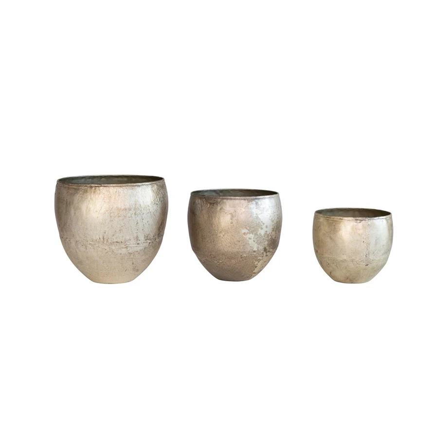 Creative Co-op - Distressed Metal Pot - Image 2