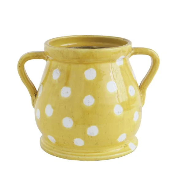 Creative Co-op - Distressed Yellow Planter - Image 2