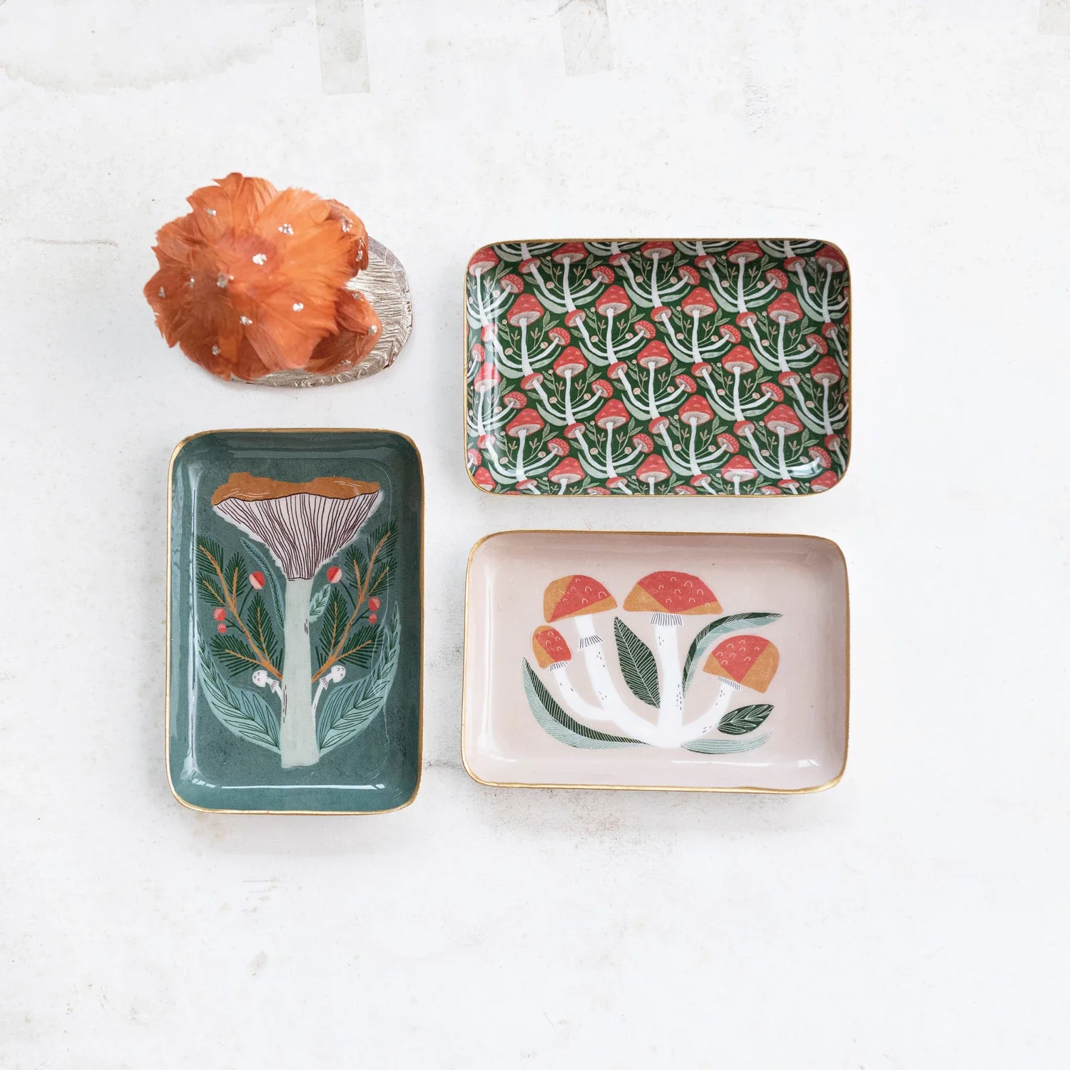 Creative Co-op - Enameled Mushroom Tray - Image 2