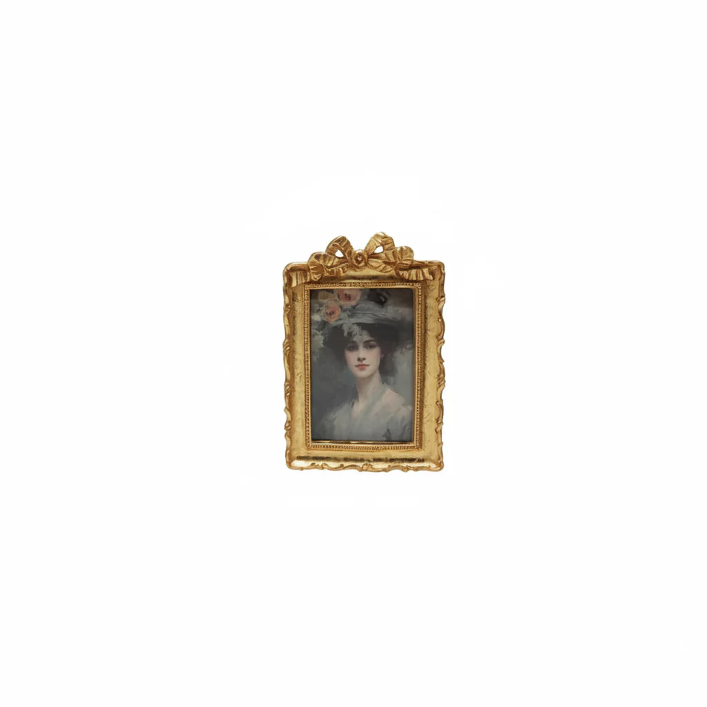 Creative Co-op - Gold Photo Frame with Bow - Image 2