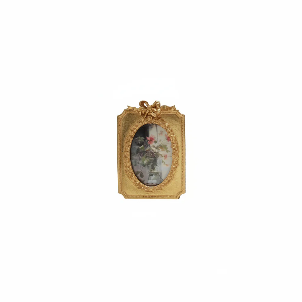 Creative Co-op - Gold Photo Frame with Bow - Image 3
