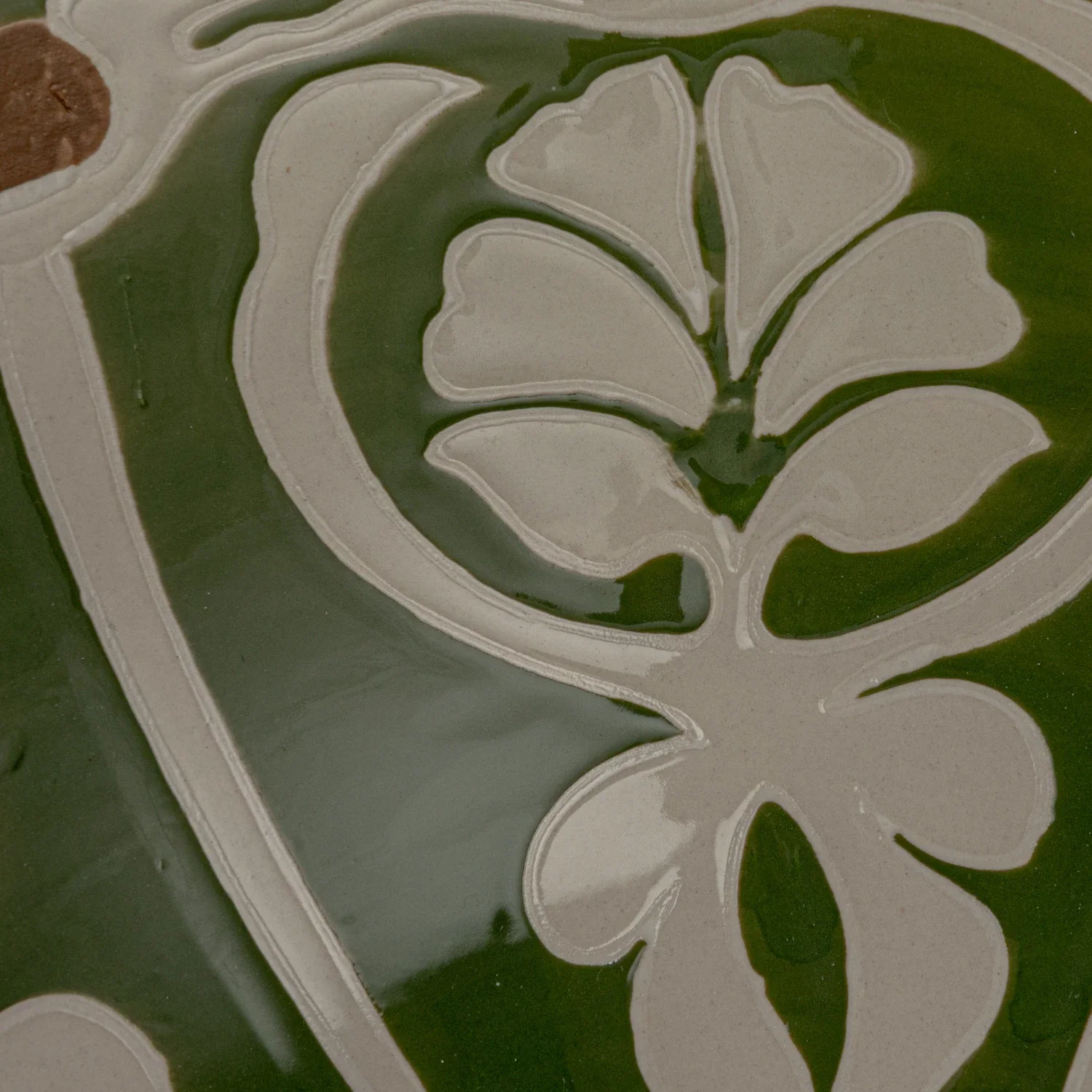 Creative Co-op - Green Patterned Serving Bowl - Image 4