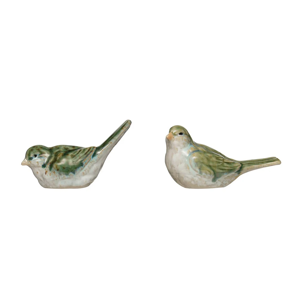 Creative Co-op - Green Stoneware Bird - Image 2