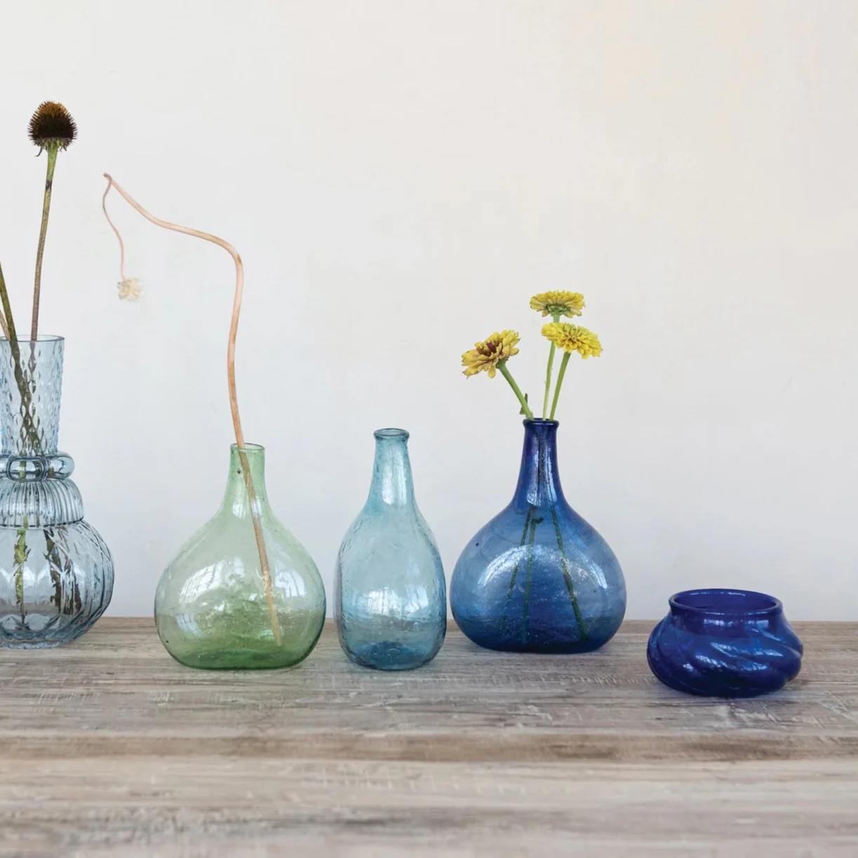 Creative Co-op - Hand-Blown Seeded Glass Vase