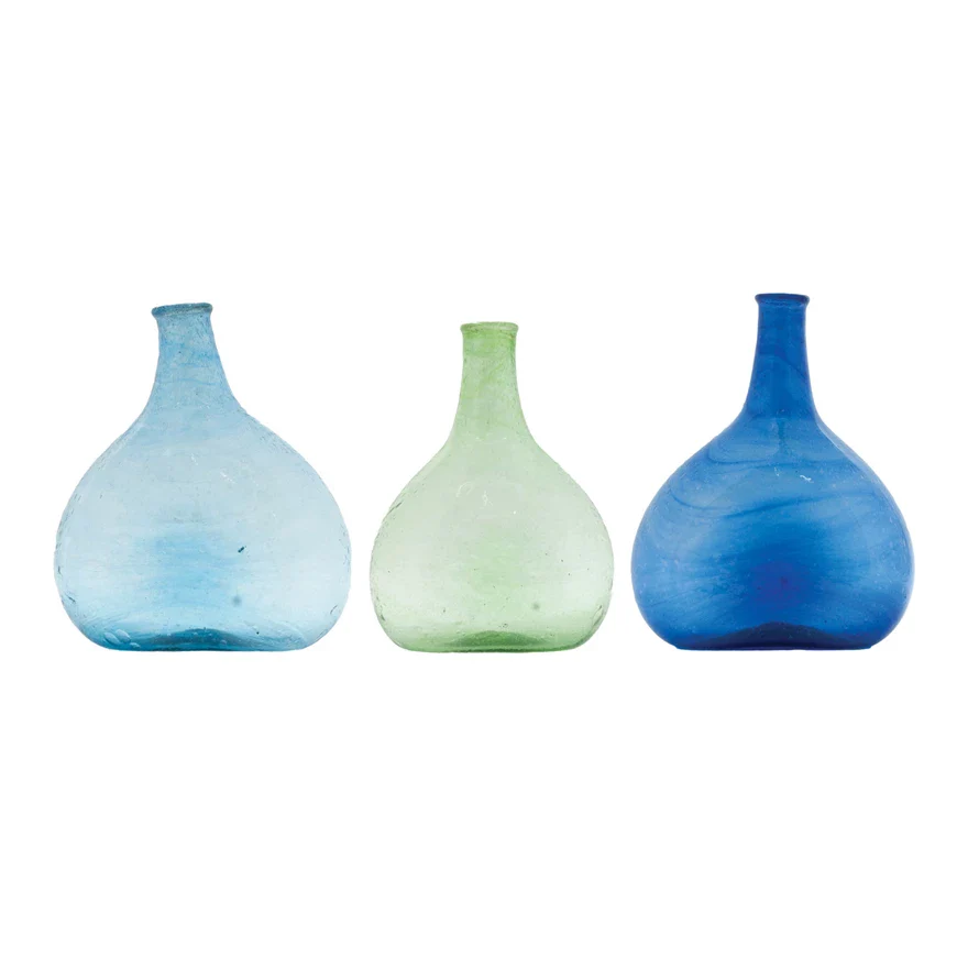 Creative Co-op - Hand-Blown Seeded Glass Vase - Image 3