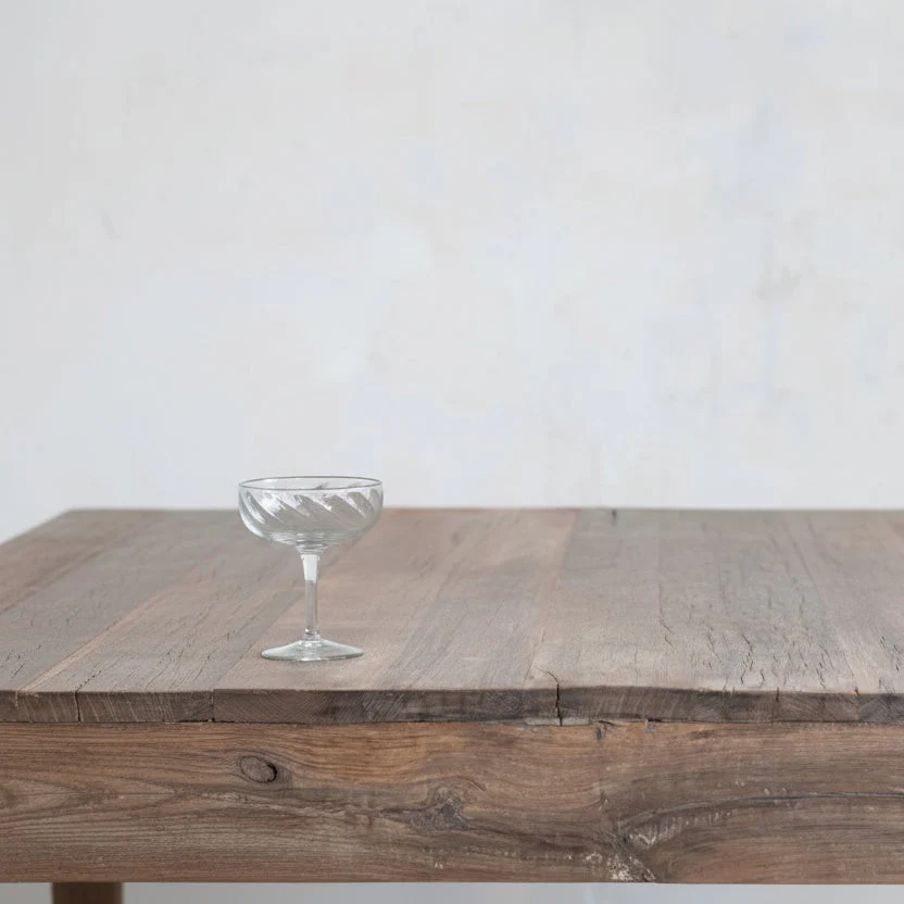 Creative Co-op - Hand-Blown Twisted Coupe Glass