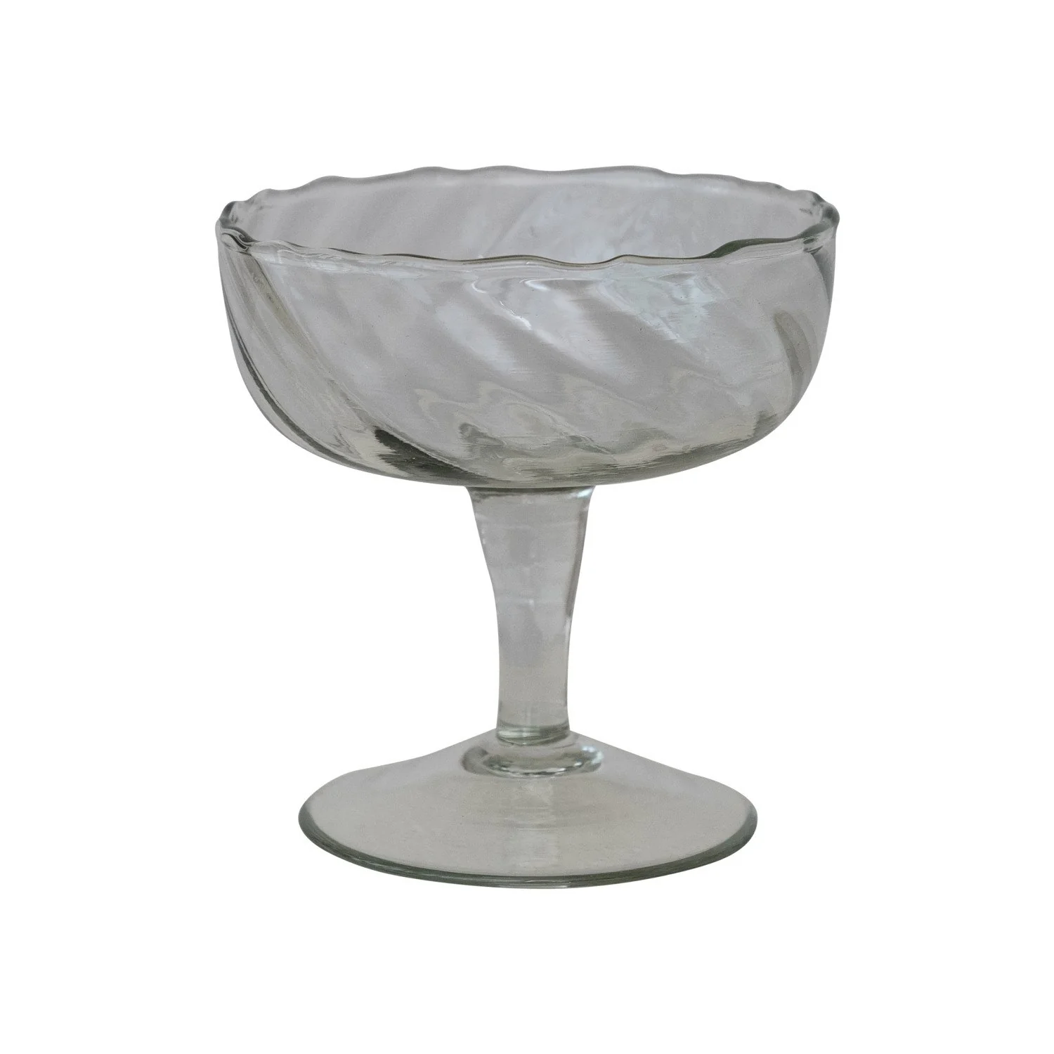 Creative Co-op - Hand-Blown Twisted Coupe Glass - Image 3